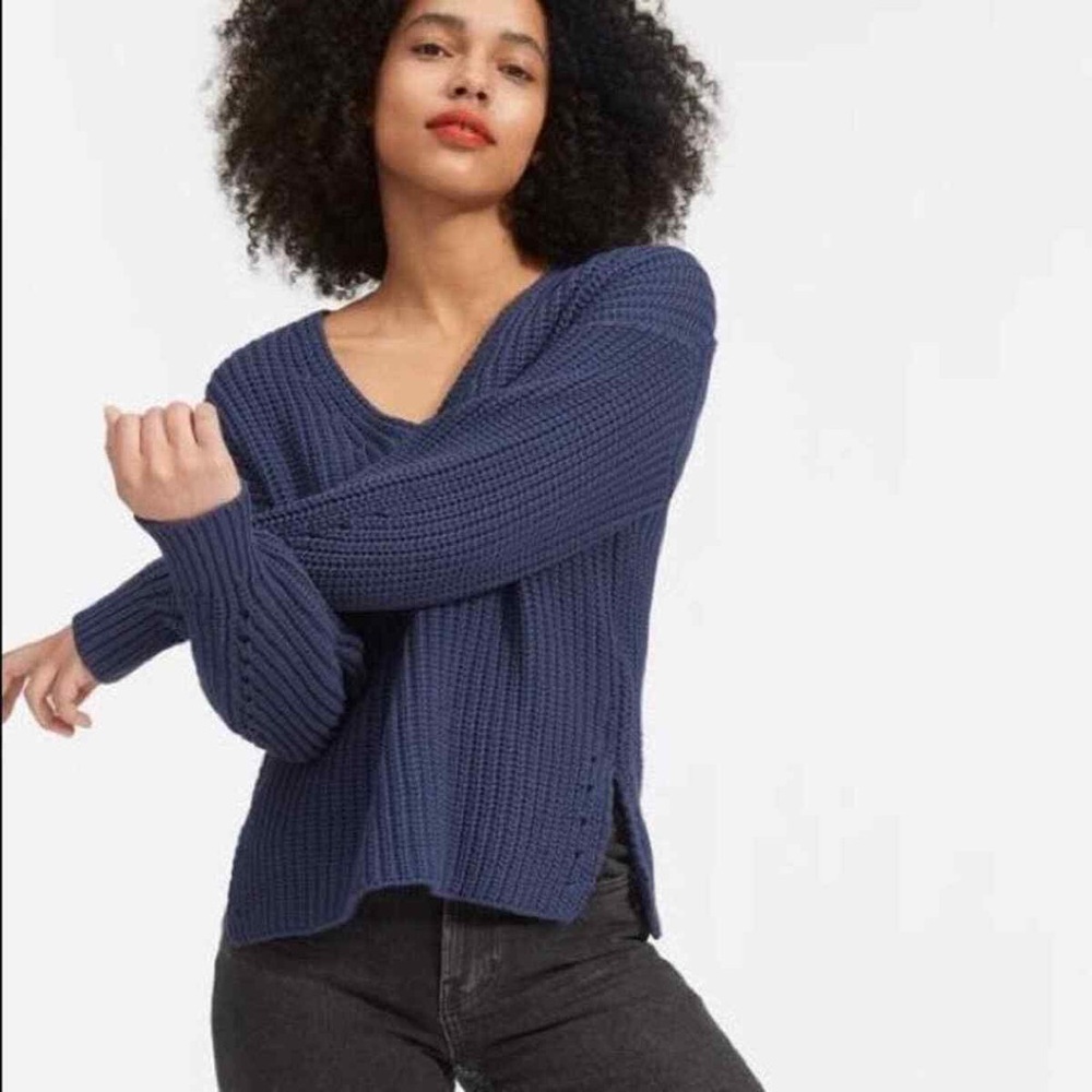 Everlane Cotton Texture V Sweater